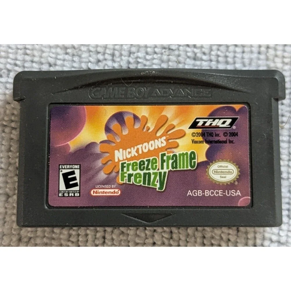 Nicktoons Freeze Frame Frenzy Nintendo Gameboy Advance Nickelodeon Video Game